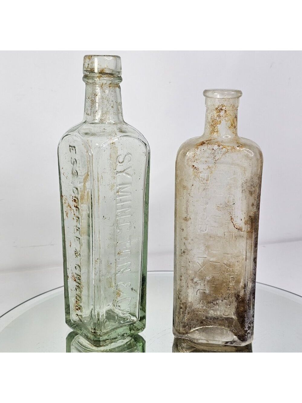 World Famous Blood Mixture Lincoln And ESS Coffee & Chicory Symington Bottles